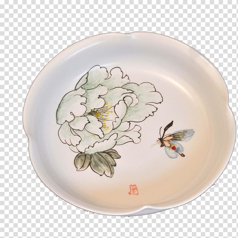 Jingdezhen Plate Tableware Porcelain Bone china, Milky white pattern plates transparent background PNG clipart