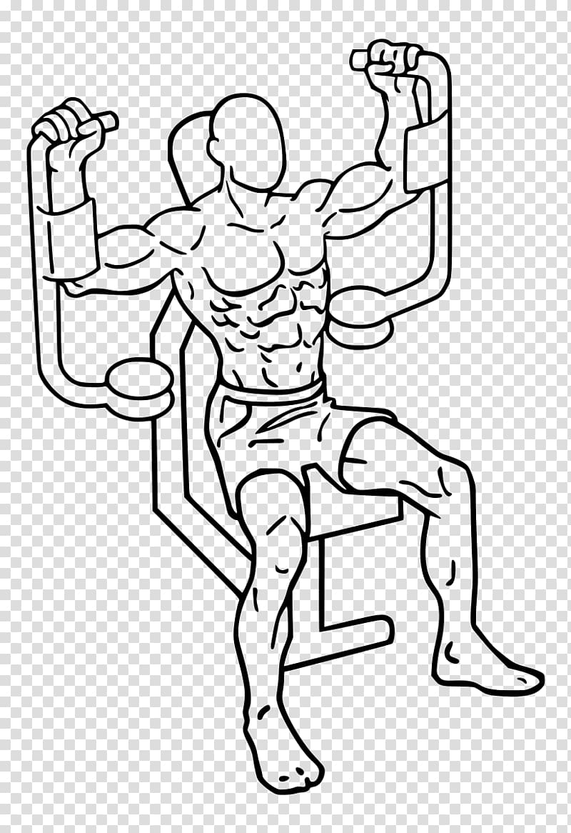 Overhead press Exercise Dumbbell Shoulder Barbell, butterfly machine transparent background PNG clipart