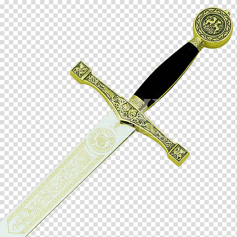 Espadas y Sables de Toledo King Arthur Sword Excalibur, Sword transparent background PNG clipart