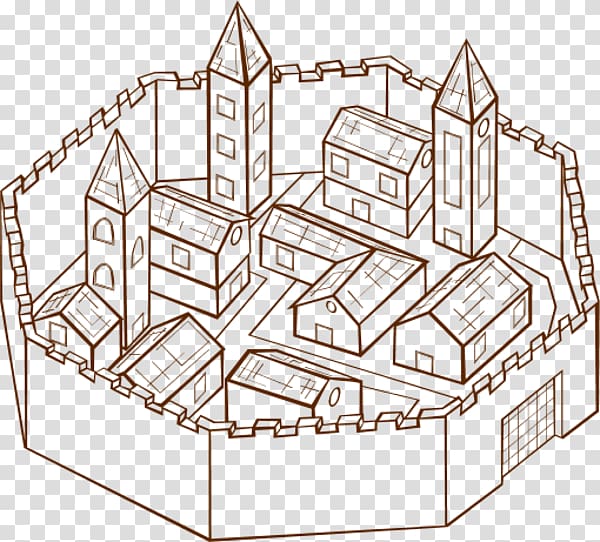 Defensive wall City map , Surrounded transparent background PNG clipart