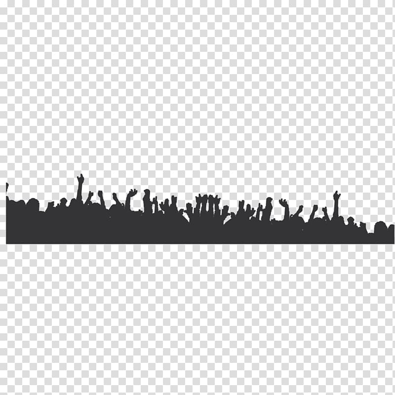 silhouette of people partying illustration, Silhouette Black and white, People crowded, flat silhouette transparent background PNG clipart