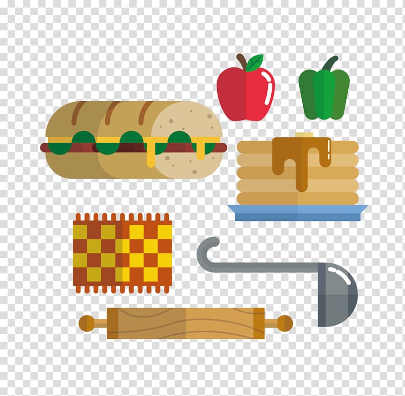 Hamburger Kitchen utensil Food, dessert apples transparent background PNG clipart