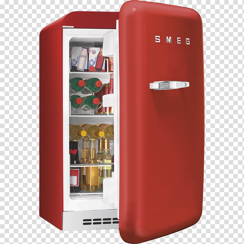 Refrigerator Smeg Kitchen Minibar Auto-defrost, Refrigerator transparent background PNG clipart