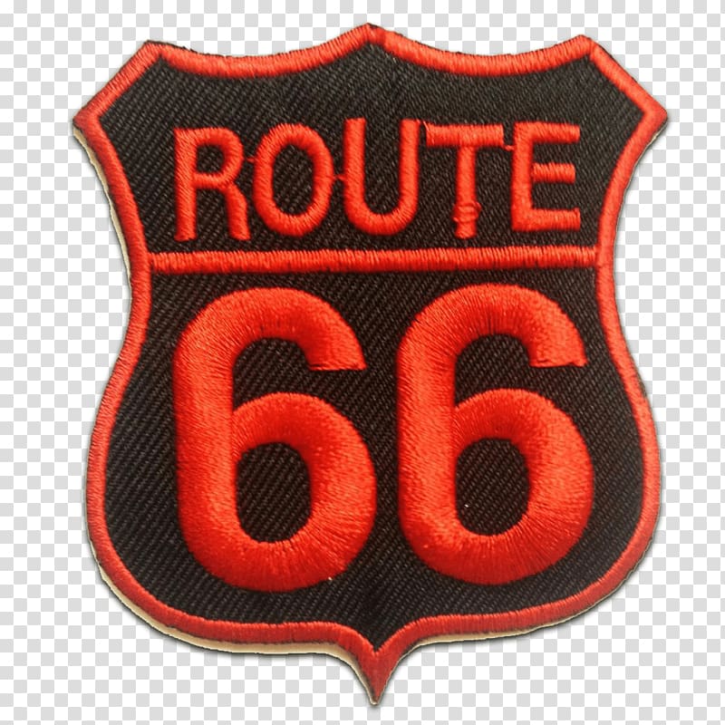 Embroidered patch Symbol U.S. Route 66 Emblem Sewing, route 66 transparent background PNG clipart