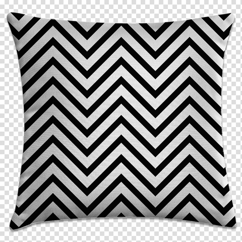 Brazil Cushion Throw Pillows Black and white, ZIGZAG transparent background PNG clipart