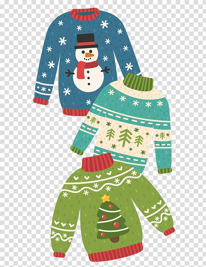 Christmas ornament Sleeve Sweater Textile Clothing, vail transparent background PNG clipart