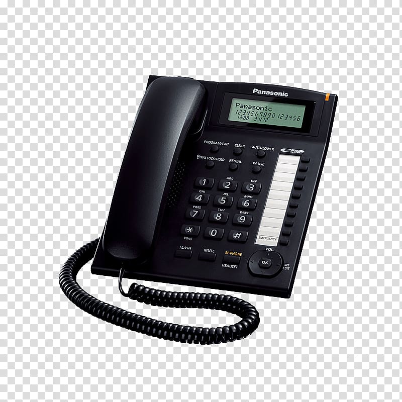 Panasonic KX-TS880B Landline Telephone Panasonic LCD Home & Business Phones, Panasonic phone transparent background PNG clipart