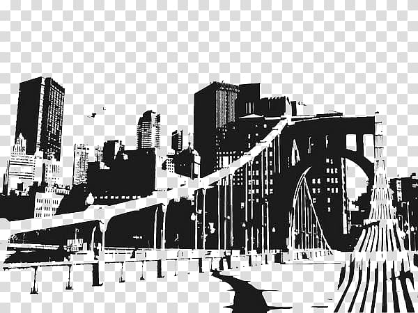 Manhattan Skyline Cityscape, Bridge City transparent background PNG clipart
