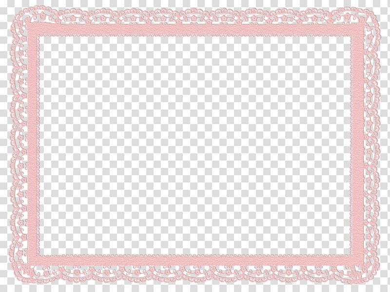 pink lace border transparent background PNG clipart