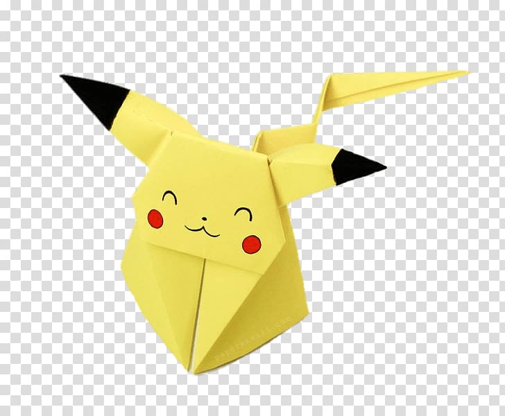 Pokemon Pikachu paper decor, Origami Pikachu transparent background PNG clipart