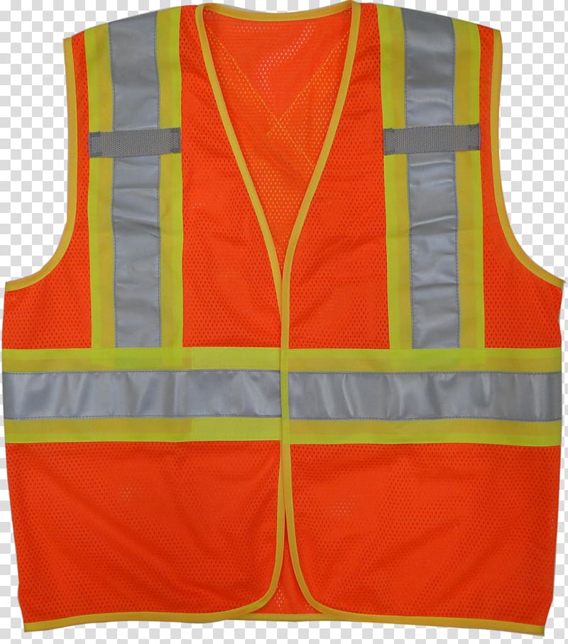 Gilets High-visibility clothing Sleeveless shirt, safety vest transparent background PNG clipart