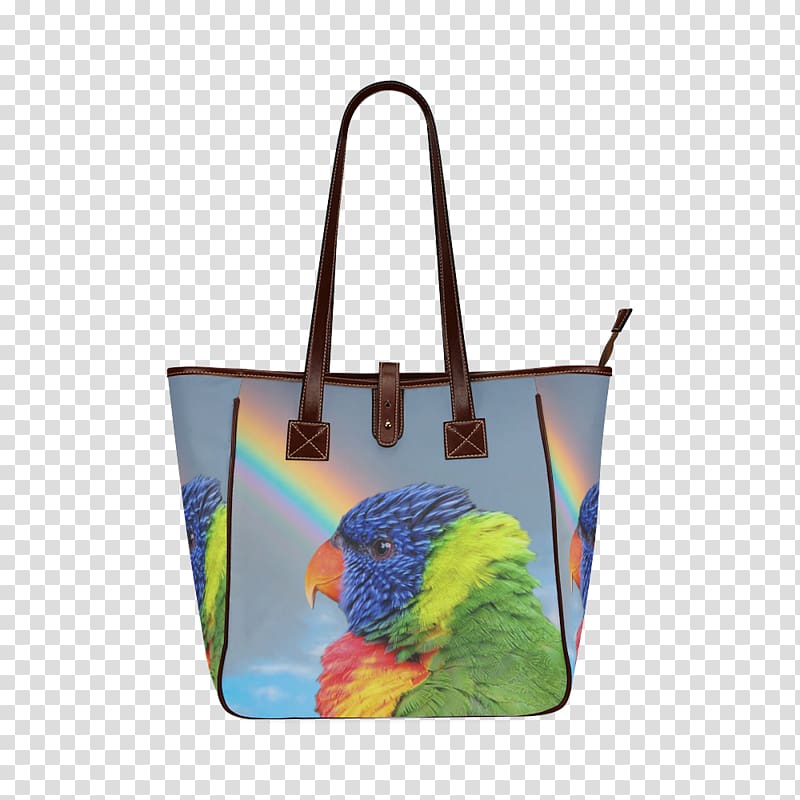 Tote bag Artificial leather Drawstring, Lories And Lorikeets transparent background PNG clipart