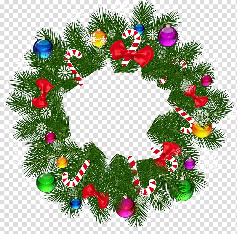 Christmas wreath illustration, Wreath Christmas Garland , Christmas Wreath transparent background PNG clipart