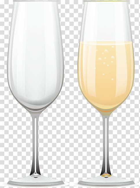Champagne Cocktail Wine glass Champagne glass Cup, painted two champagne glasses transparent background PNG clipart