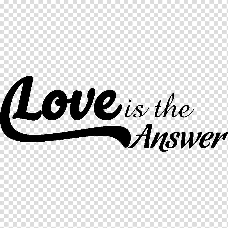 Wall decal Logo Love Is the Answer, hike love stickers transparent background PNG clipart