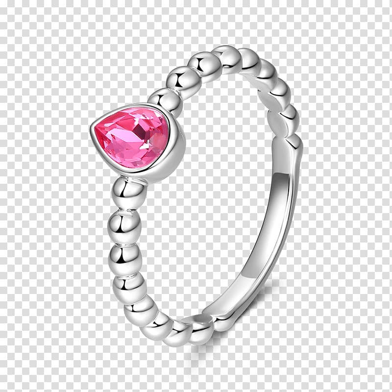 Ruby Bracelet Silver Wedding ring Jewellery, couple rings transparent background PNG clipart