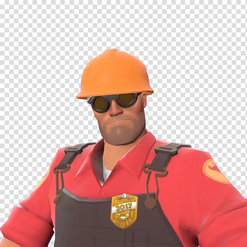 Team Fortress 2 Engineer Hard Hats Headgear, engineer transparent background PNG clipart