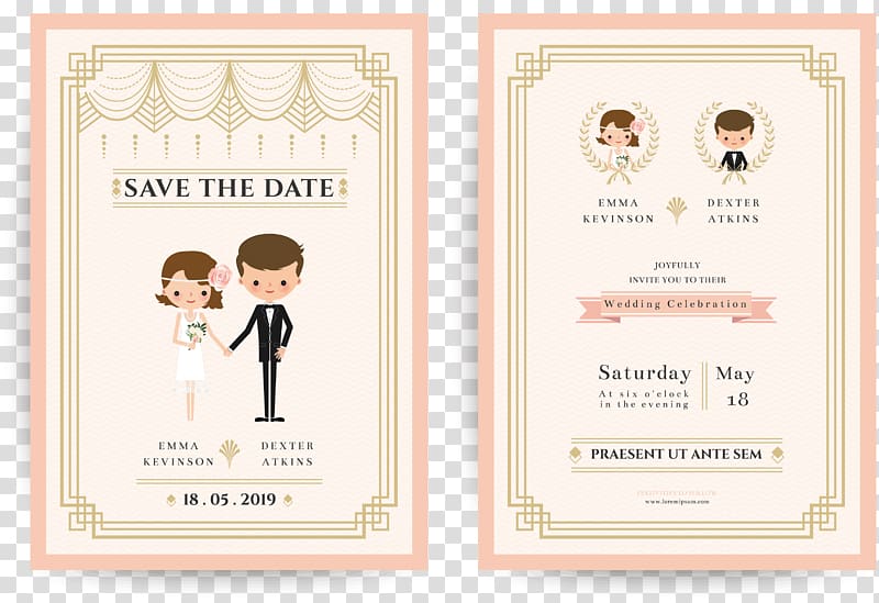 Save The Date card illustration, Wedding invitation Bridegroom Illustration, Wedding Invitations transparent background PNG clipart