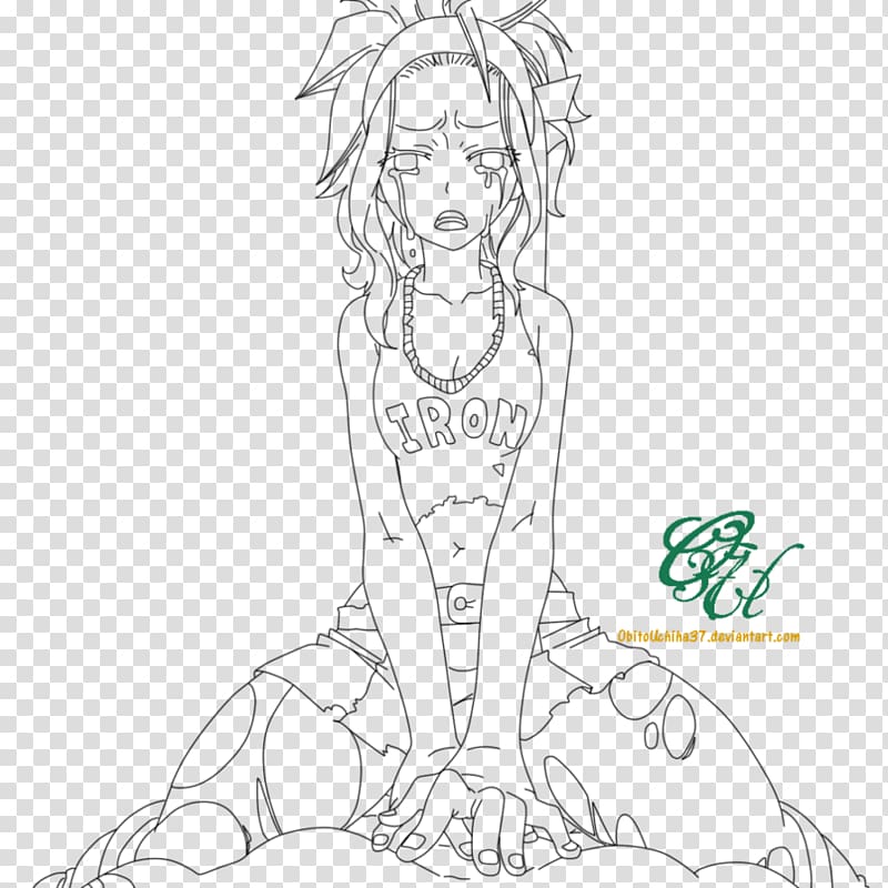 Line art Gajeel Redfox Drawing Fairy Tail Sketch, journal tail footer line transparent background PNG clipart