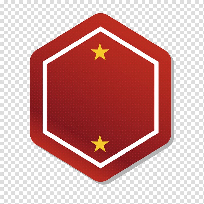 Logo, Red hexagon label transparent background PNG clipart