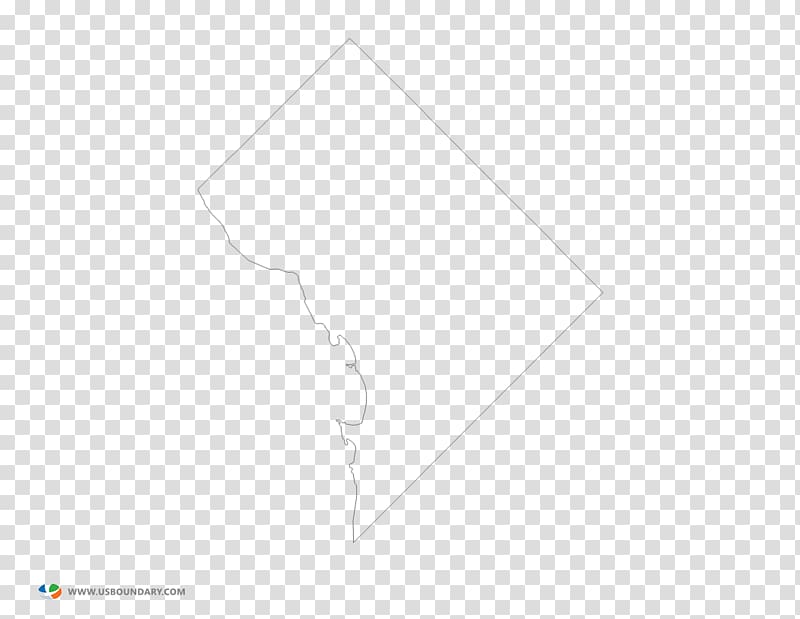 Blank map Outline of Washington, D.C. , map transparent background PNG clipart