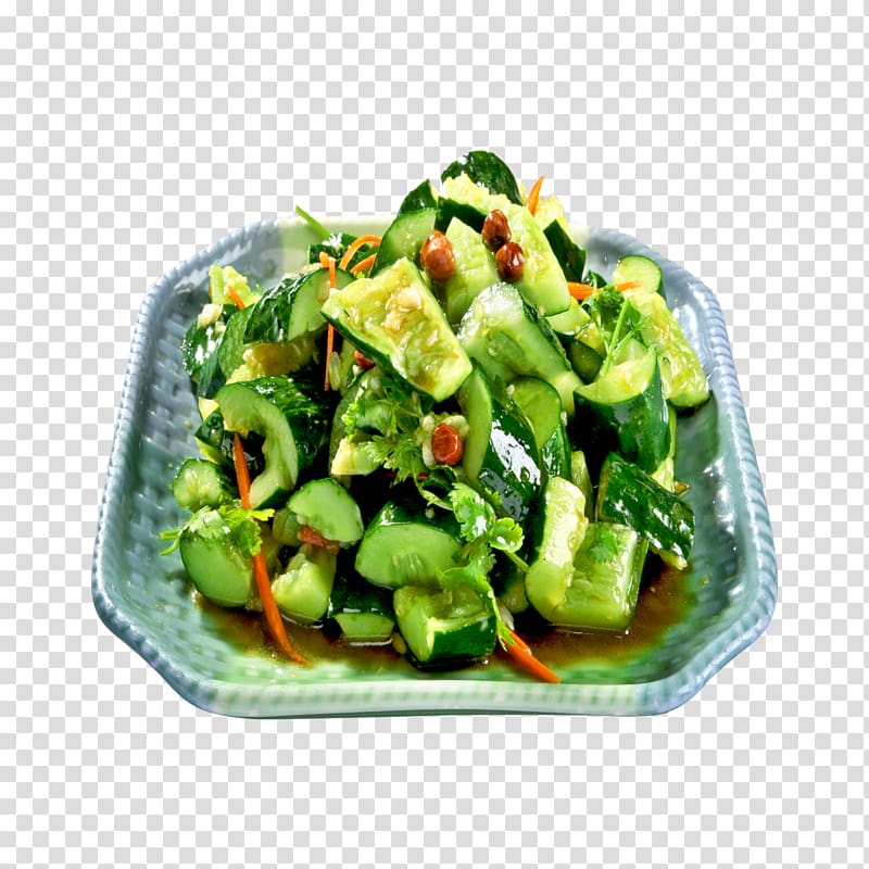 Spinach salad Vegetarian cuisine, Cucumber salad transparent background PNG clipart