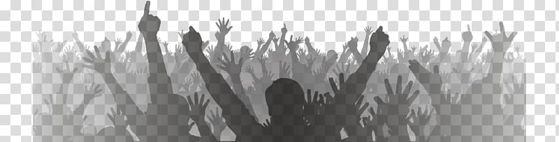 Sign of the horns Heavy metal Crowd Concert Silhouette, audience silhouette transparent background PNG clipart