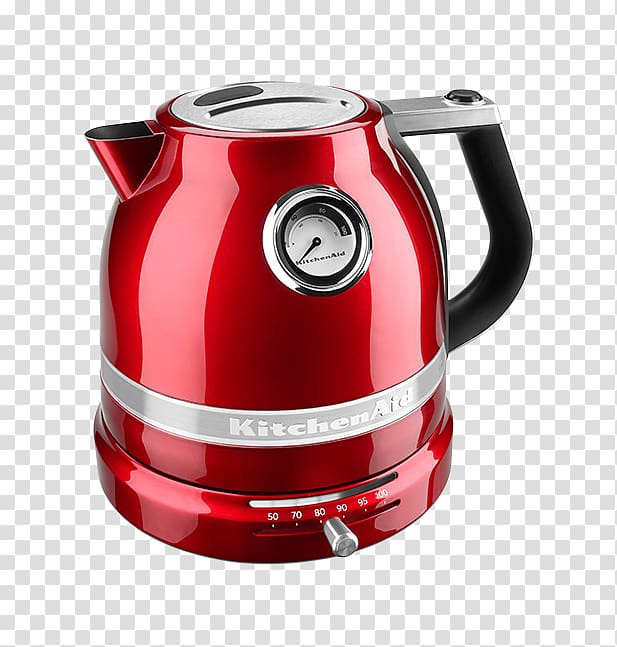 Tea KitchenAid Kettle Electric water boiler Mixer, Smart Red Kettle transparent background PNG clipart