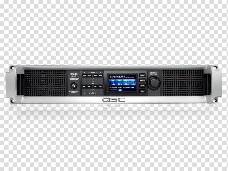 Audio power amplifier QSC Audio Products QSC PLD4.5 Endstufe, amplifiers transparent background PNG clipart