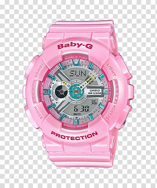 G-Shock Shock-resistant watch Casio Pink, girls generation transparent background PNG clipart