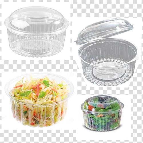 Plastic Coleslaw Bowl Packaging and labeling Take-out, glass transparent background PNG clipart