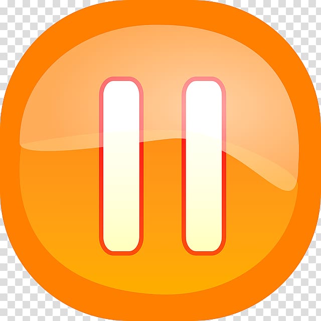 Free content , Orange pause button transparent background PNG clipart