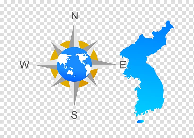 North Korea South Korea Korean War Korean reunification Division of Korea, compass transparent background PNG clipart