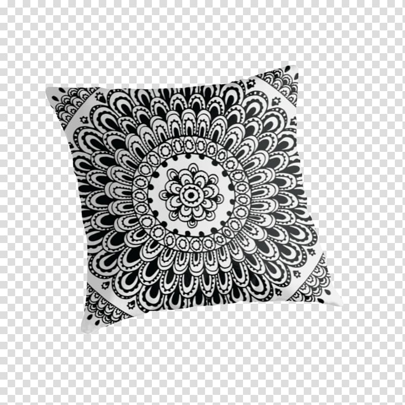 Throw Pillows Cushion White Redbubble Mandala, Red Mandala transparent background PNG clipart