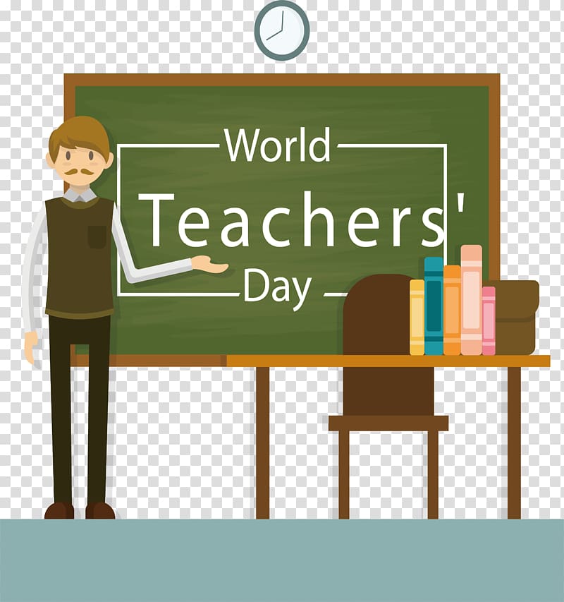 World Teachers Day Lesson, In the new term, the teacher comes to class transparent background PNG clipart