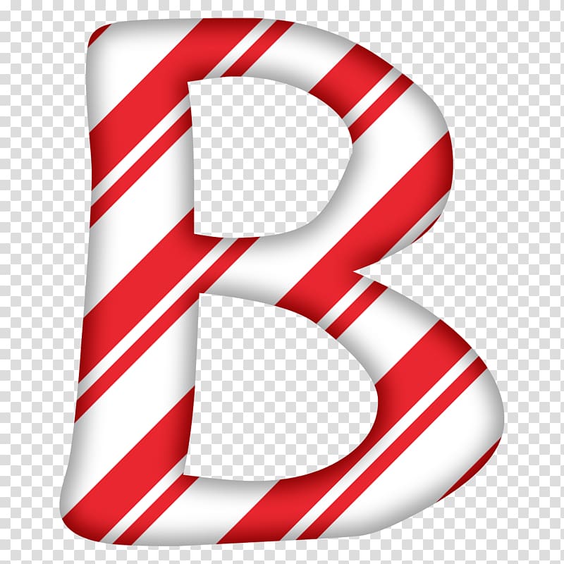 Candy cane Letter Alphabet Christmas Santa Claus, letters transparent background PNG clipart