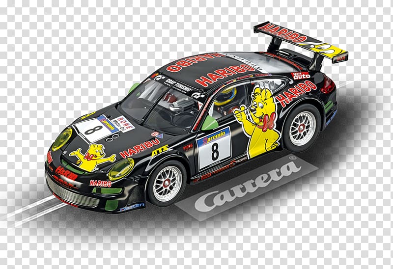 Carrera Porsche 911 GT3 RSR Slot car, car transparent background PNG clipart