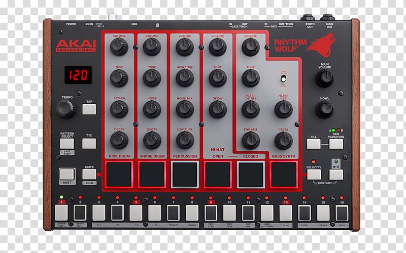 Drum machine Akai MPC Music sequencer Rhythm, Drums transparent background PNG clipart