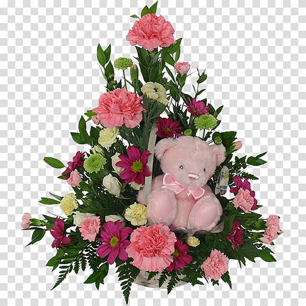 Teddy bear Flower bouquet Floristry, send flowers transparent background PNG clipart