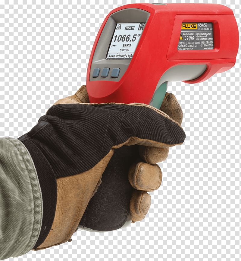Infrared Thermometers Fluke Corporation Intrinsic safety Multimeter, thermometer transparent background PNG clipart