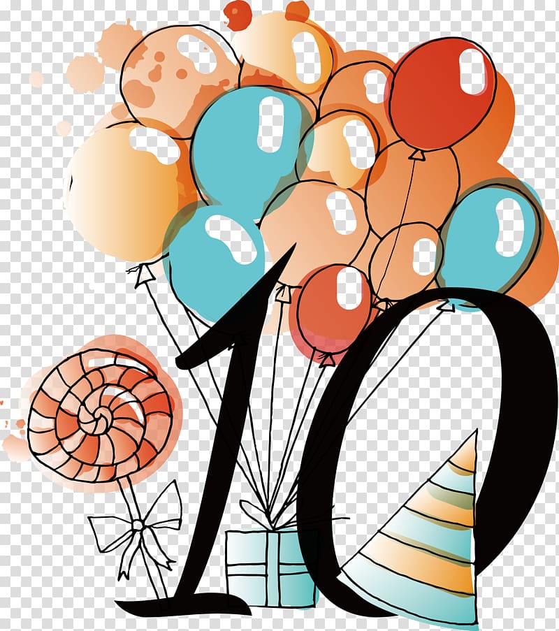 Birthday , Happy Birthday to celebrate the 10th anniversary of transparent background PNG clipart