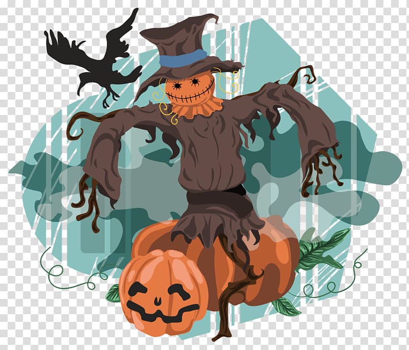 Halloween Scarecrow Jack-o\'-lantern , Halloween transparent background PNG clipart