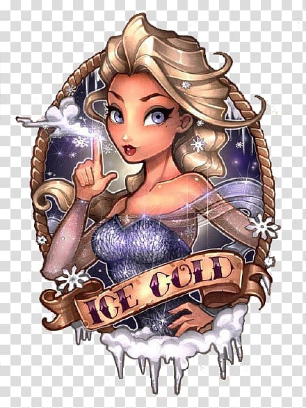 Ice Cold Disney Frozen Elsa , Elsa T-shirt Ice Olaf Anna, Snow queen painted transparent background PNG clipart