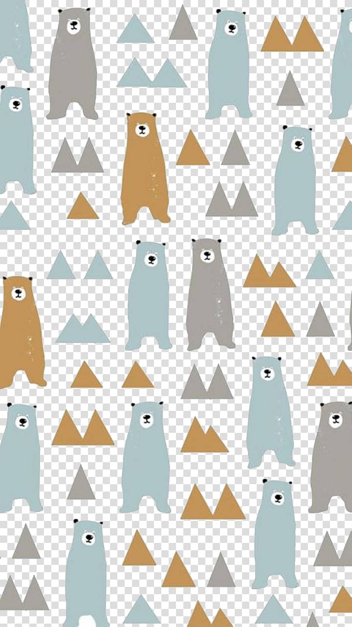 Paper Bear Printing Pattern, Colored bear transparent background PNG clipart
