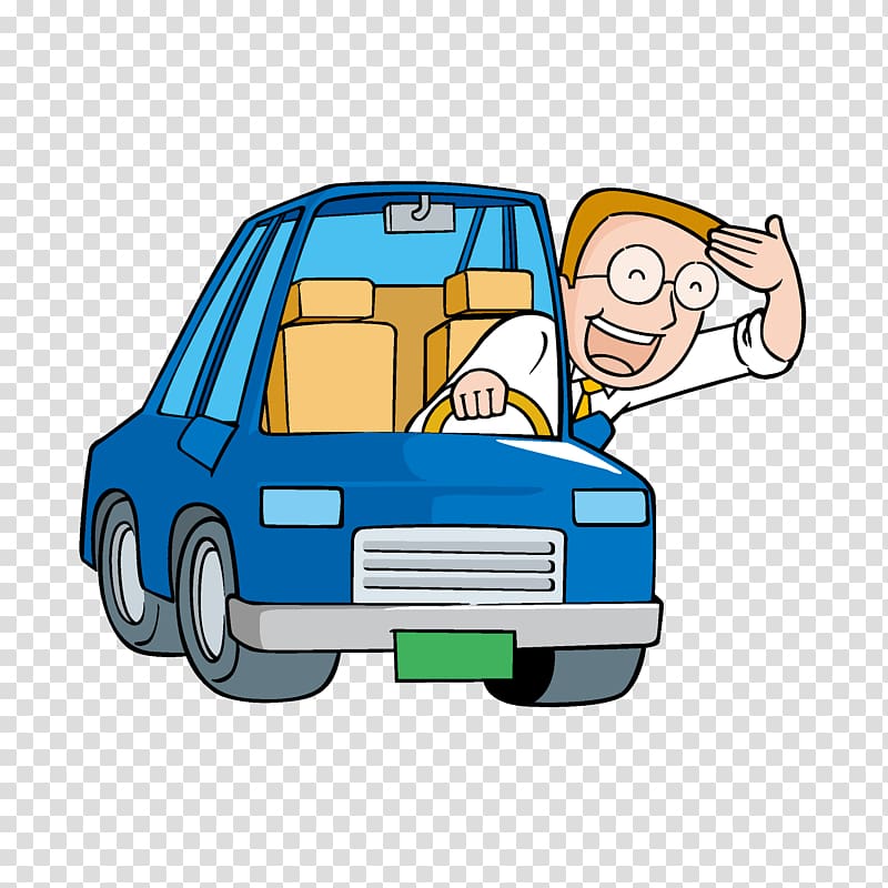 driver Cartoon, Driving the man transparent background PNG clipart