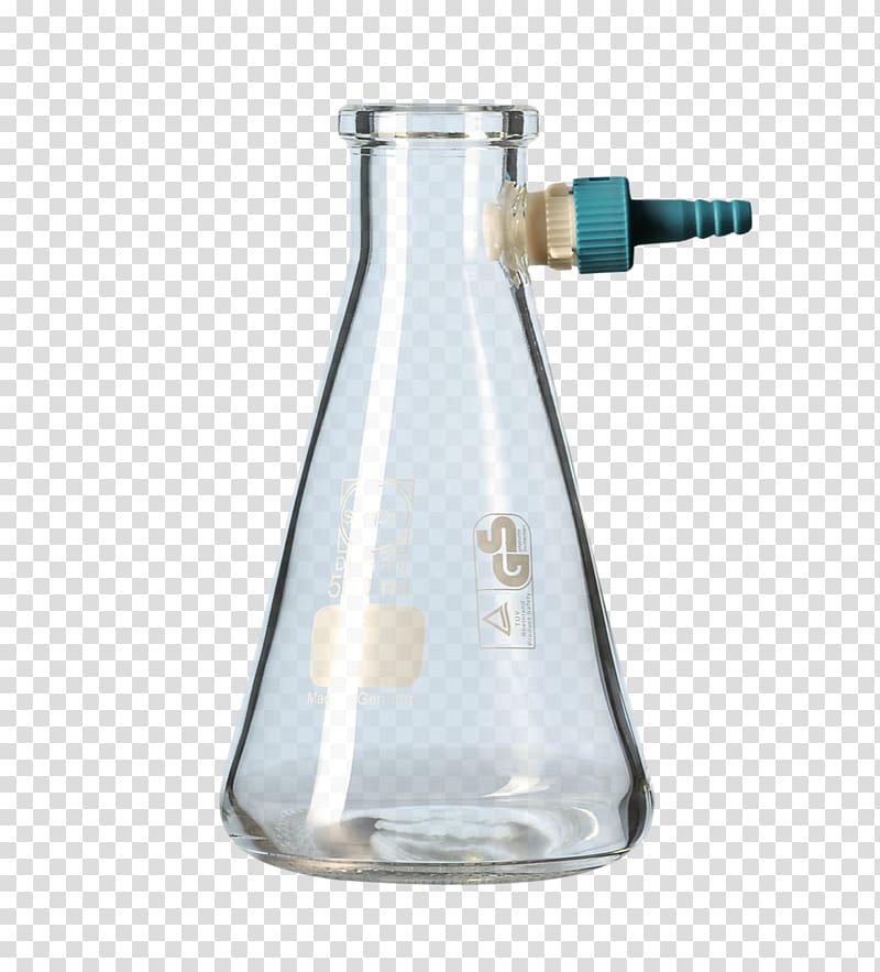 Glass Laboratory Flasks Erlenmeyer flask Duran Büchner flask, glass transparent background PNG clipart