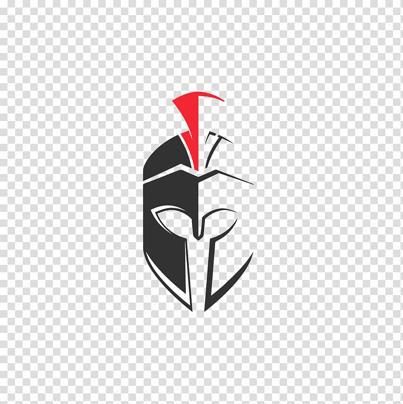 black and red Trojan helmet , Logo Helmet Icon design, spartacus transparent background PNG clipart