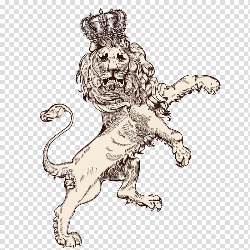 Lion Horse Heraldry Illustration, Lion Prince transparent background PNG clipart