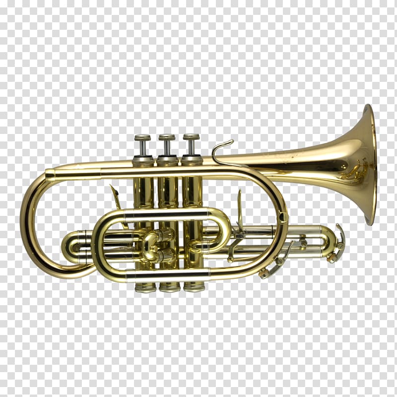 Cornet Saxhorn Trumpet Mellophone French Horns, Trumpet transparent background PNG clipart
