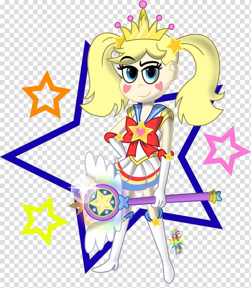 Sailor Moon Marco Diaz Sailor Venus , the stars scatter transparent background PNG clipart